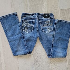 Miss Me Dark Blue Embellished Bootcut Jeans